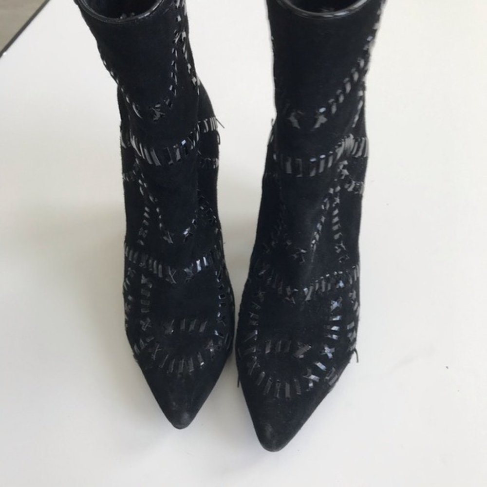 Jeffrey Campbell RARE black heel stitch booties - Picture 3 of 8